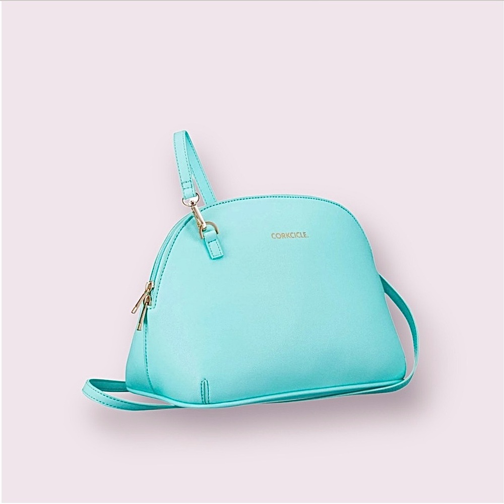 Corkcicle Adair Aqua Insulated Crossbody Lunch Bag - Picture 3 of 7